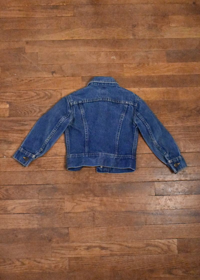 1970's Black Label Lee Kids Denim Jacket