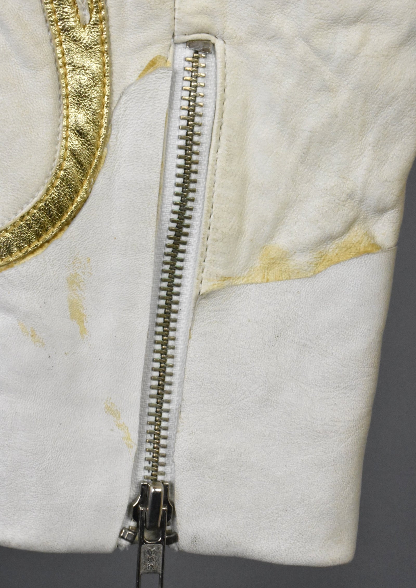 Vintage White Michael Hoban North Beach Leather Jacket with
