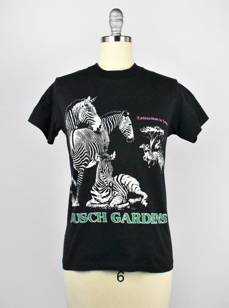 Vintage Extinction is Forever Zebra T-shirt