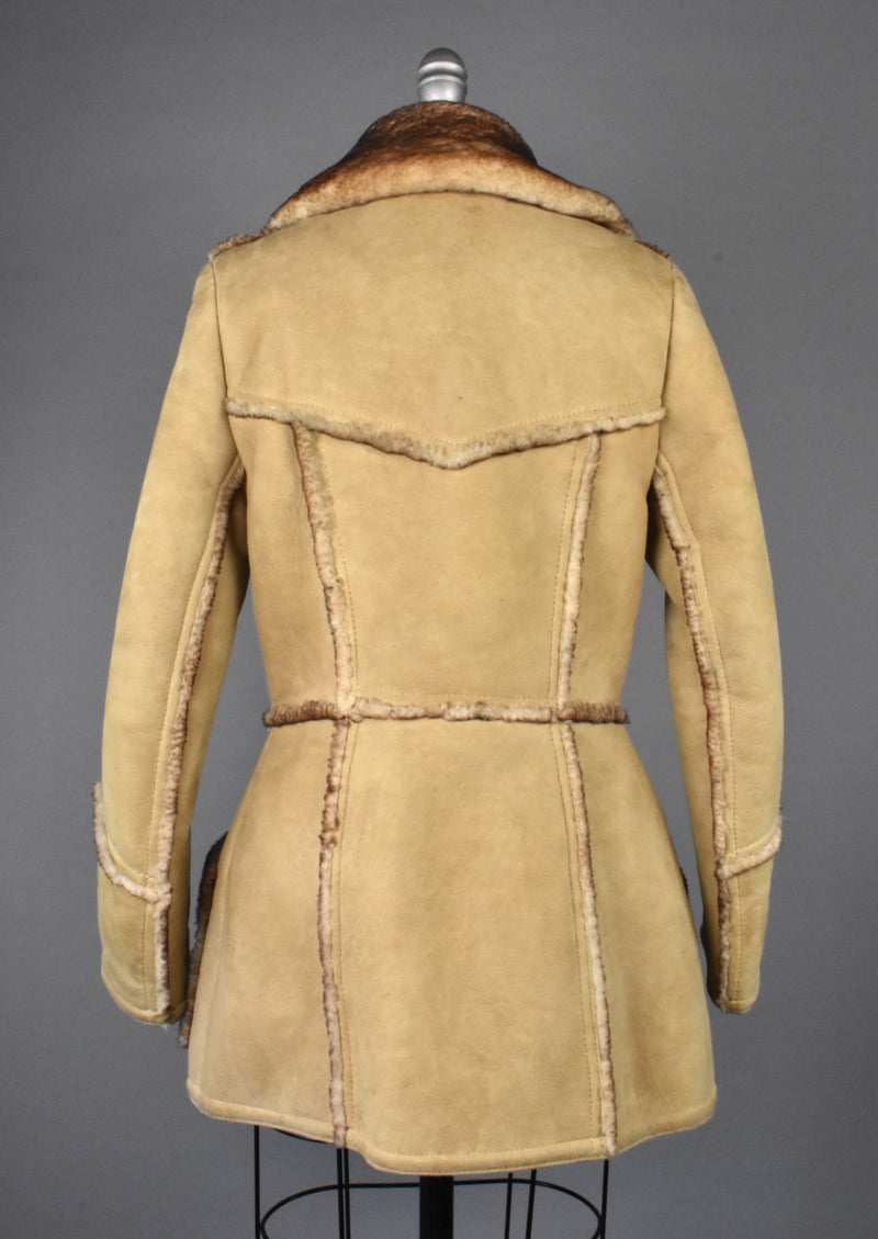 Vintage Leather Shearling Jacket