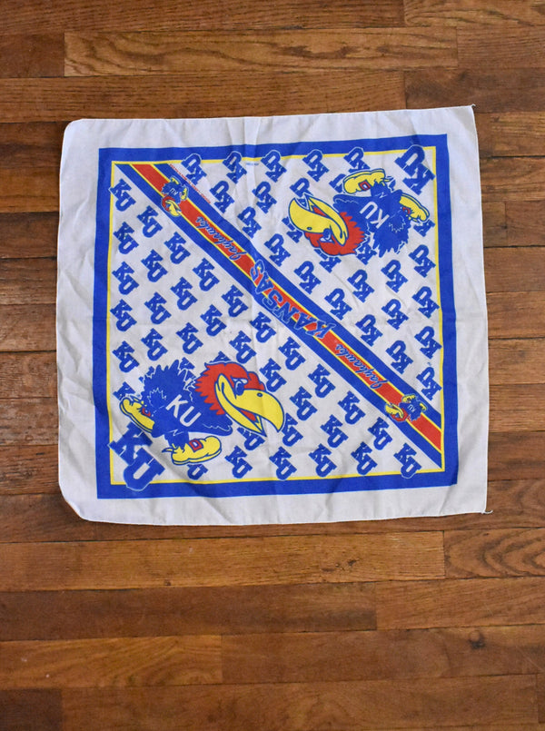 Vintage University of Kansas JAYHAWKS Handkerchief