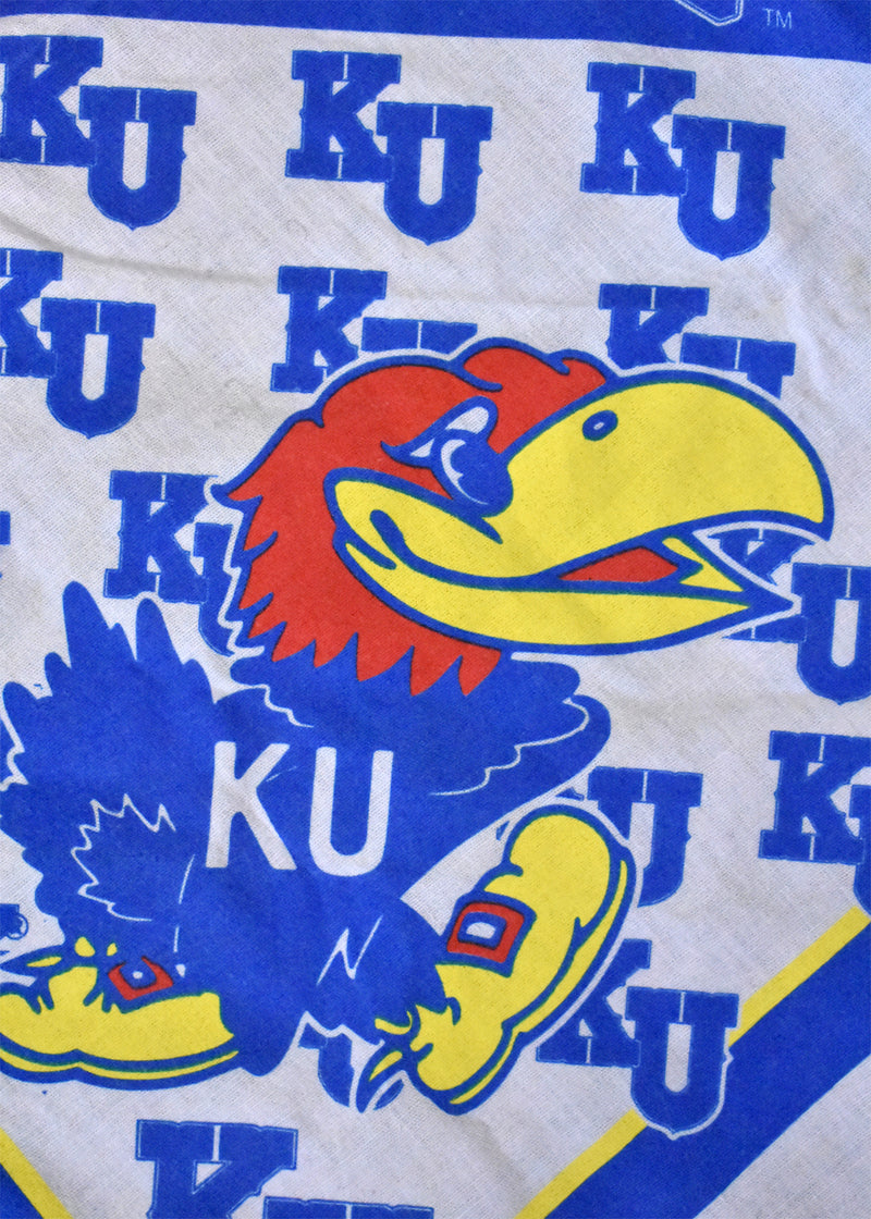 Vintage University of Kansas JAYHAWKS Handkerchief