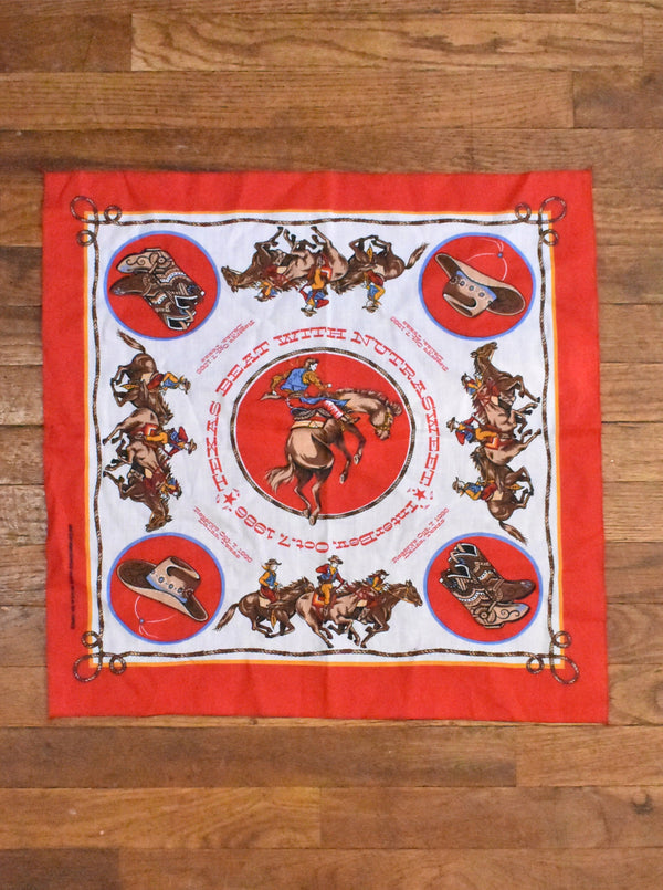 Vintage 1986 Texas Rodeo Handkerchief