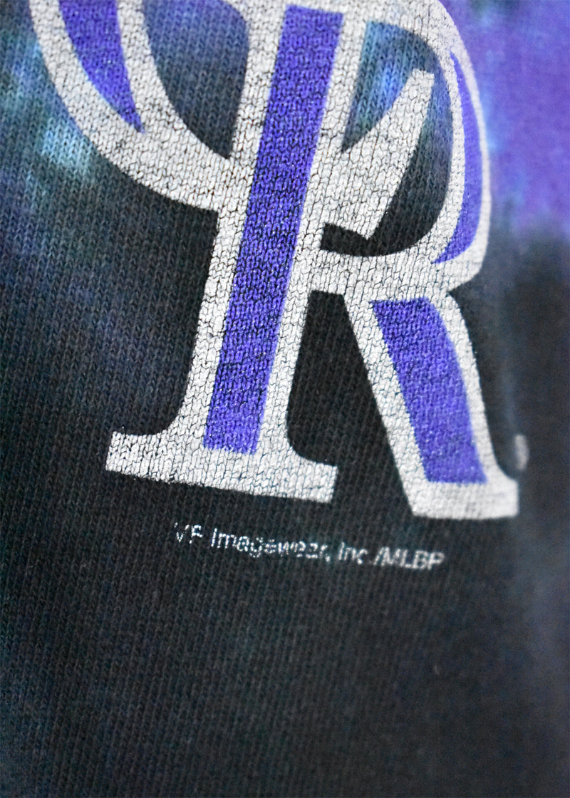 Purple/Black Tie Dye Colorado Rockies T-Shirt