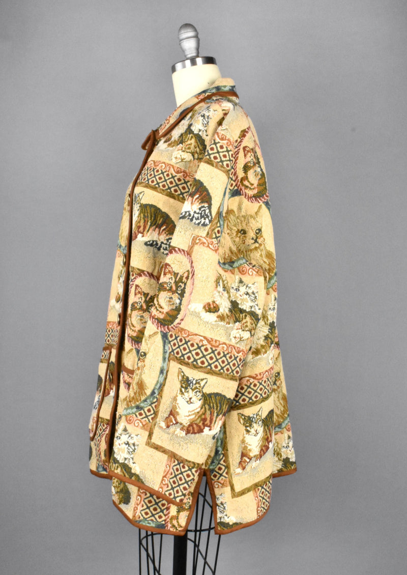 1980's Cat Tapestry Jacket