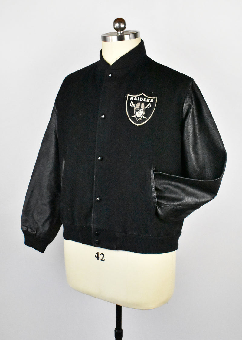 Vintage Raiders Football Varsity Letterman Jacket by Chalkline 