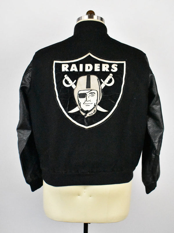 Vintage Raiders Football Varsity Letterman Jacket by Chalkline 