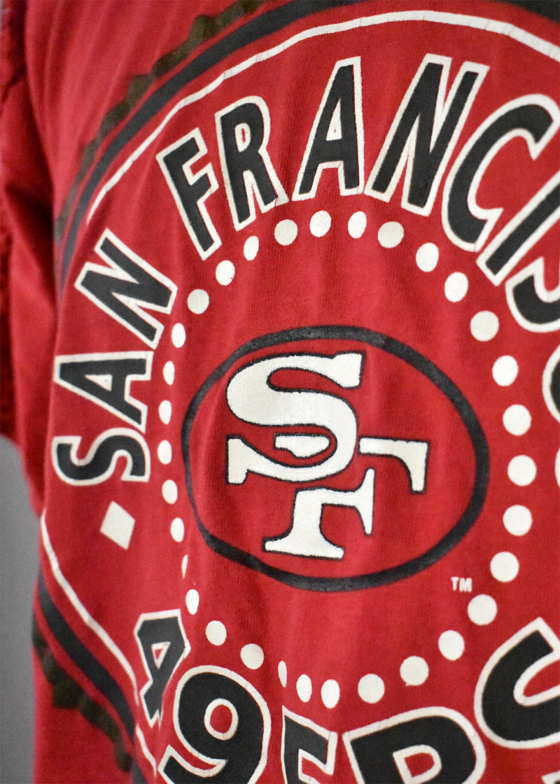 San Francisco 49ers T-Shirt with Mesh Yoke and Sleeves