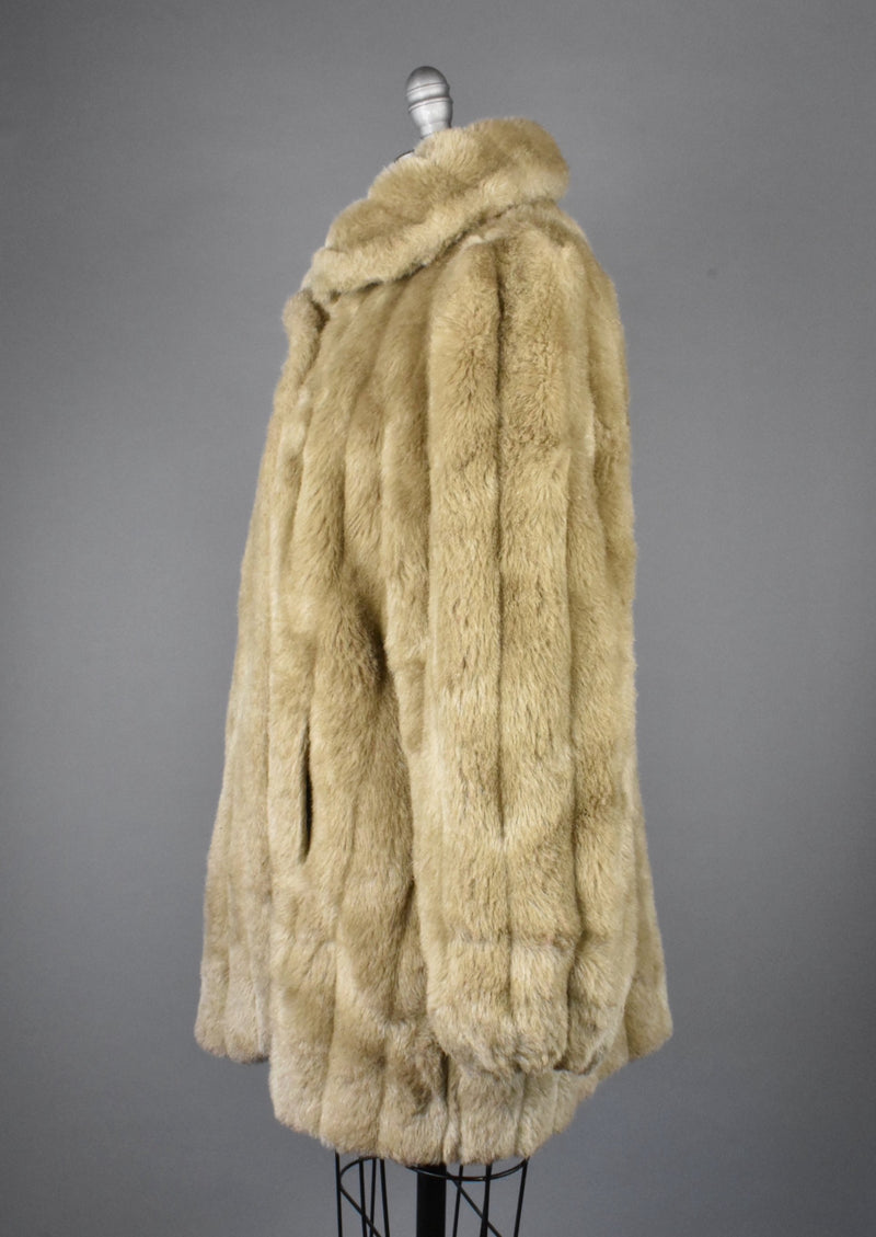 Vintage 1980's Jordache Faux Fur Coat 