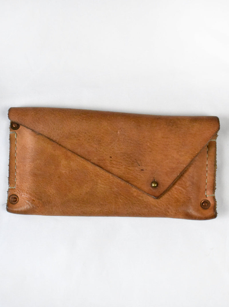 Traditional Single Snap Rustic Leather Wallet
