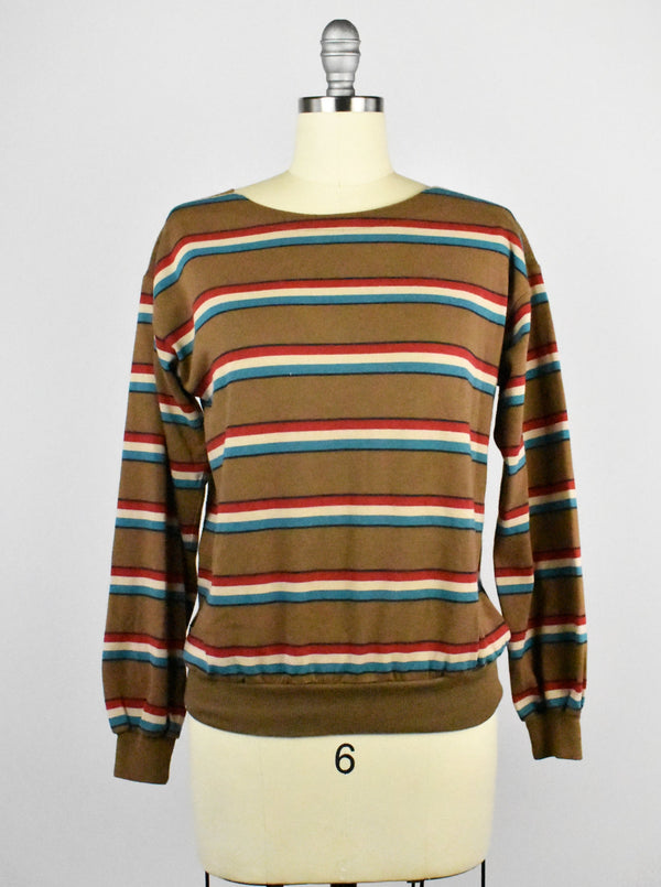 1970's Long Sleeve Striped Levi's Top