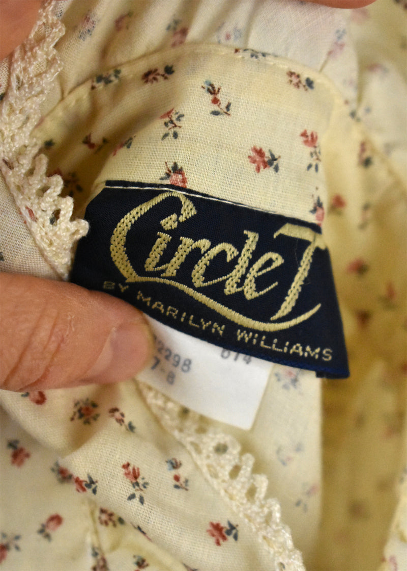Cottage Core Western Blouse with Floral Print and Ruffles