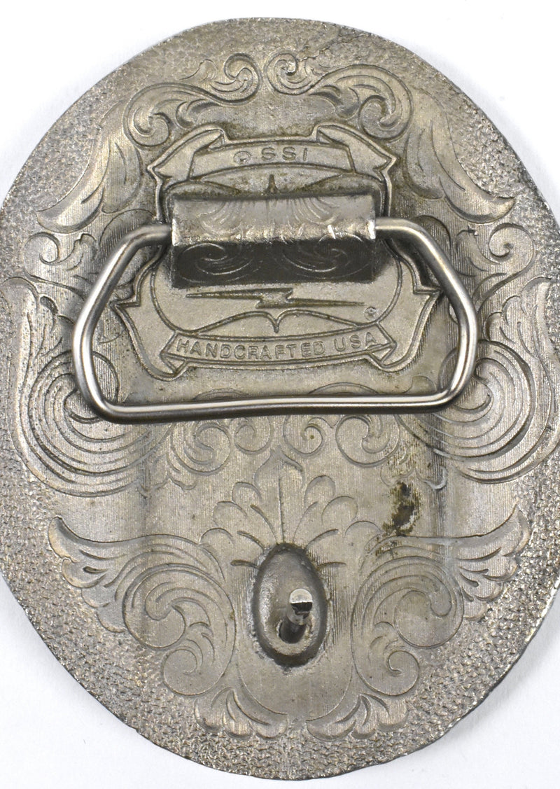 Howling Wolf Belt Buckle - Handcrafted in the USA