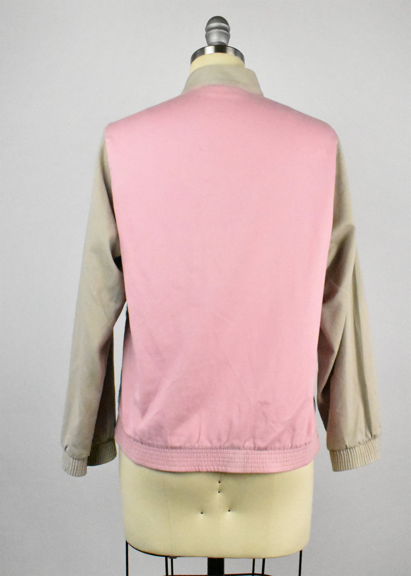 1980's Color Block Lightweight Button Up Jacket