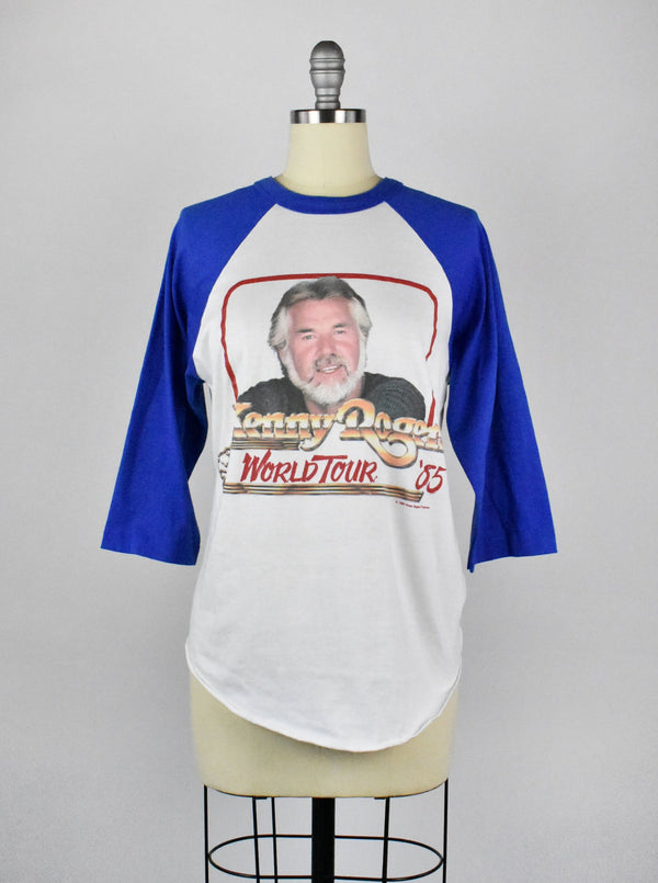 Vintage Kenny Rogers 1985 World Tour Raglan Sleeve T-Shirt