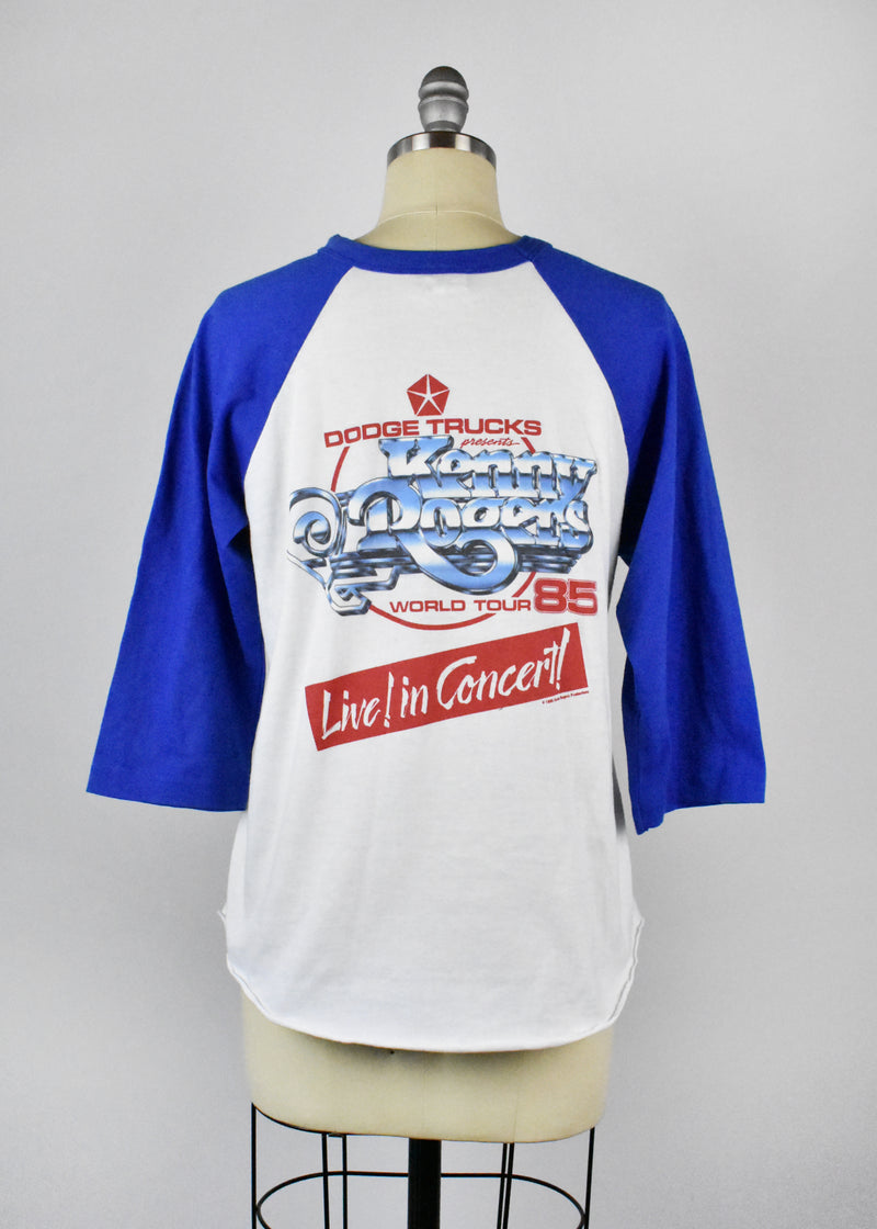 Vintage Kenny Rogers 1985 World Tour Raglan Sleeve T-Shirt