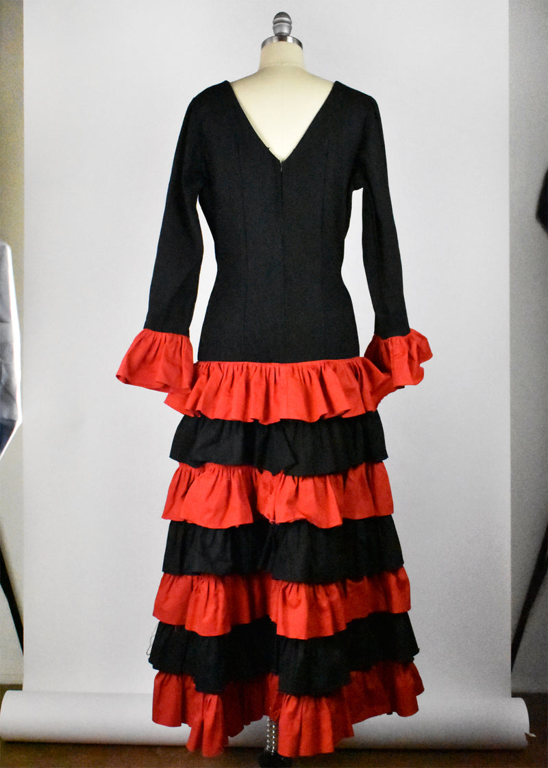 Black and Red Flamenco Dress