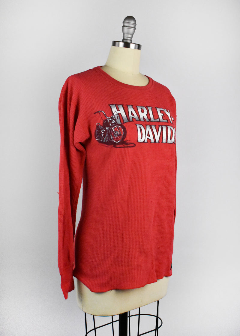 1990's Harley Davidson Long Sleeve Waffle Knit Thermal from Outpost Harley in Pueblo, Colorado