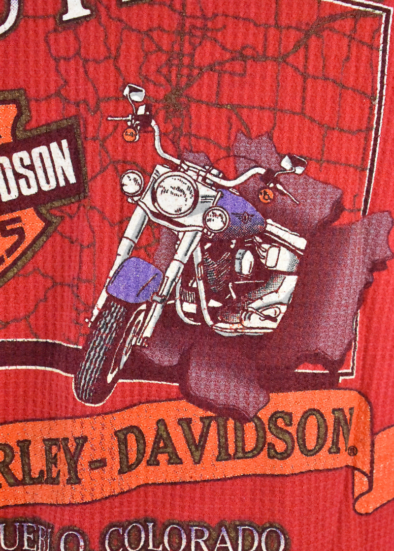 Vintage Harley Davidson Long Sleeve Thermal, Pueblo Colorado