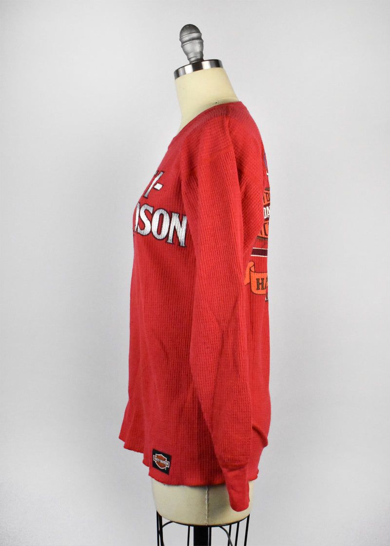 1990's Harley Davidson Long Sleeve Waffle Knit Thermal from Outpost Harley in Pueblo, Colorado