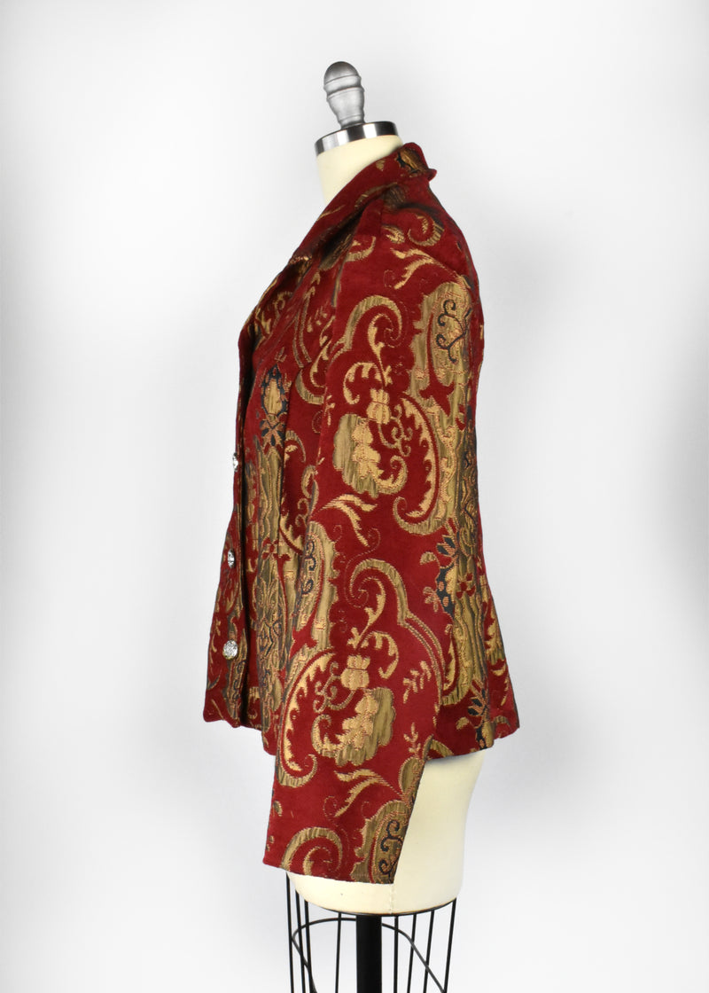 Vintage Red & Gold Baroque Tapestry Jacket