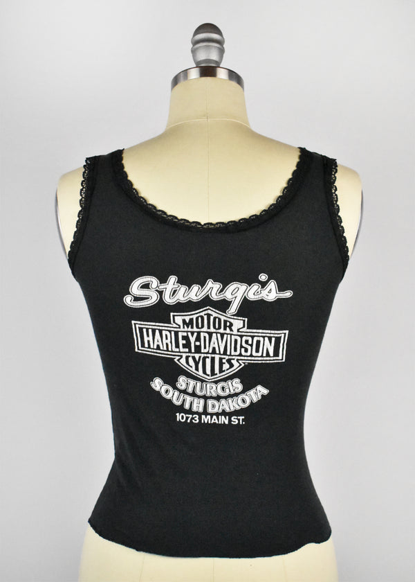 Vintage 1980's Harley Davidson Hibiscus Tank Top from Sturgis