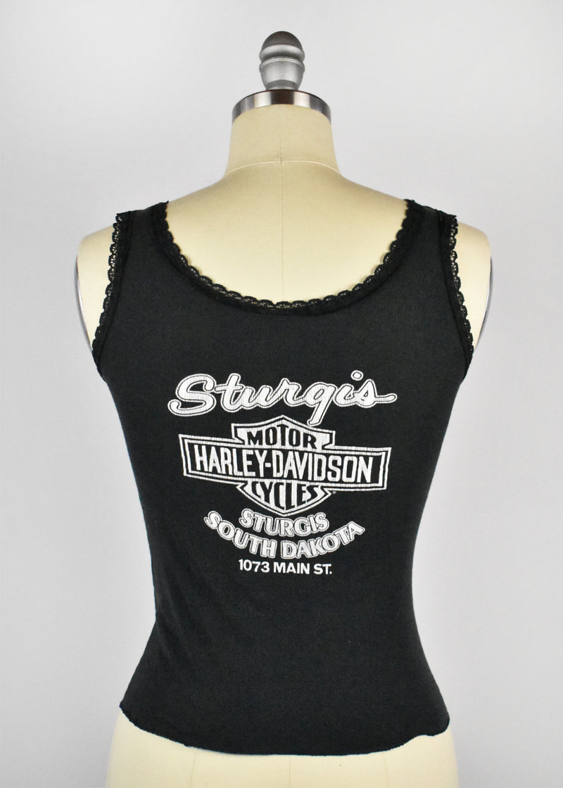 Vintage 1980's Harley Davidson Hibiscus Tank Top from Sturgis