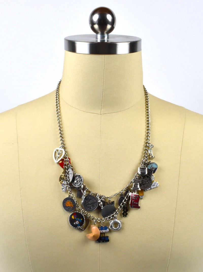 1980's-1990's TOPS Large Collection Charm Necklace