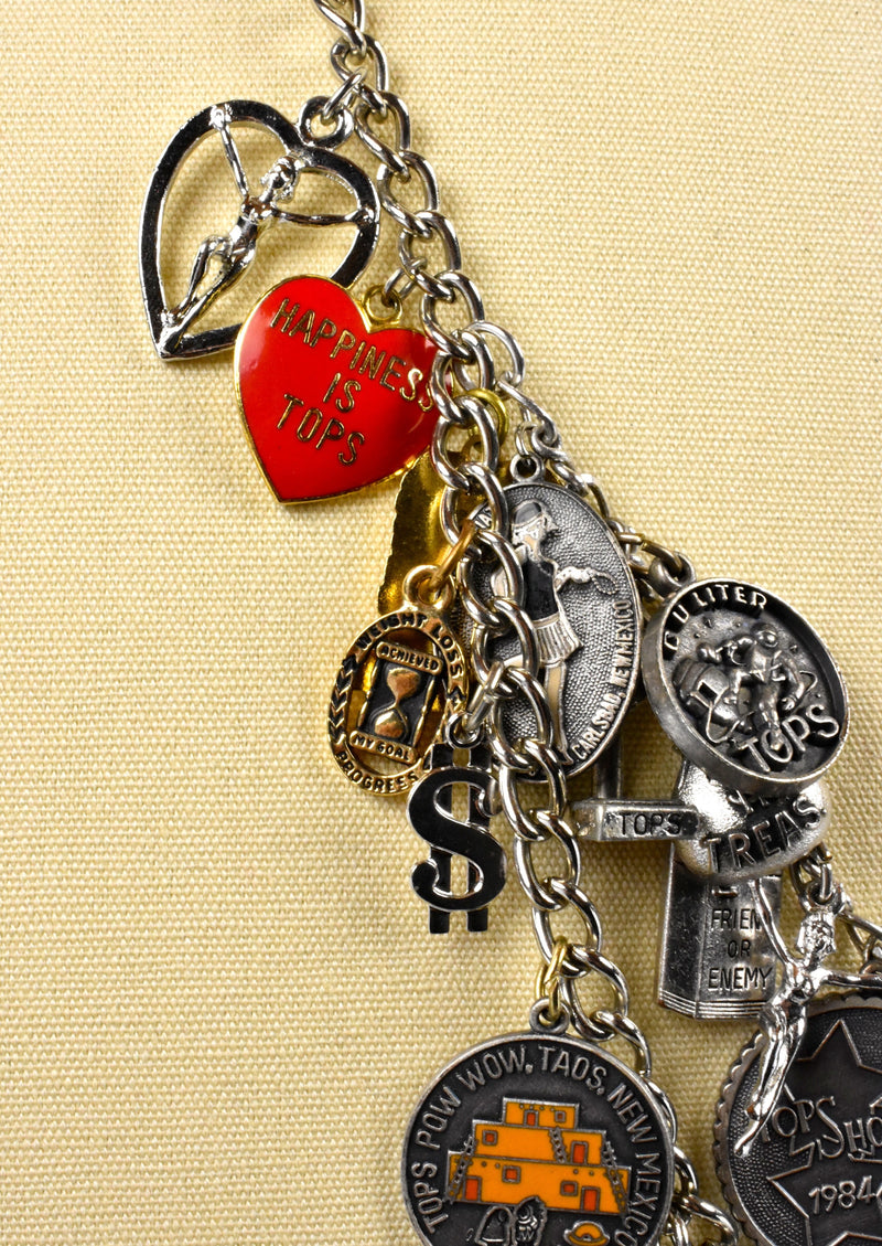 1980's-1990's TOPS Large Collection Charm Necklace