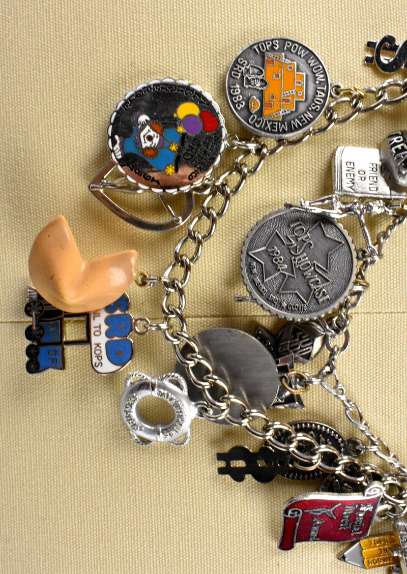 1980's-1990's TOPS Large Collection Charm Necklace