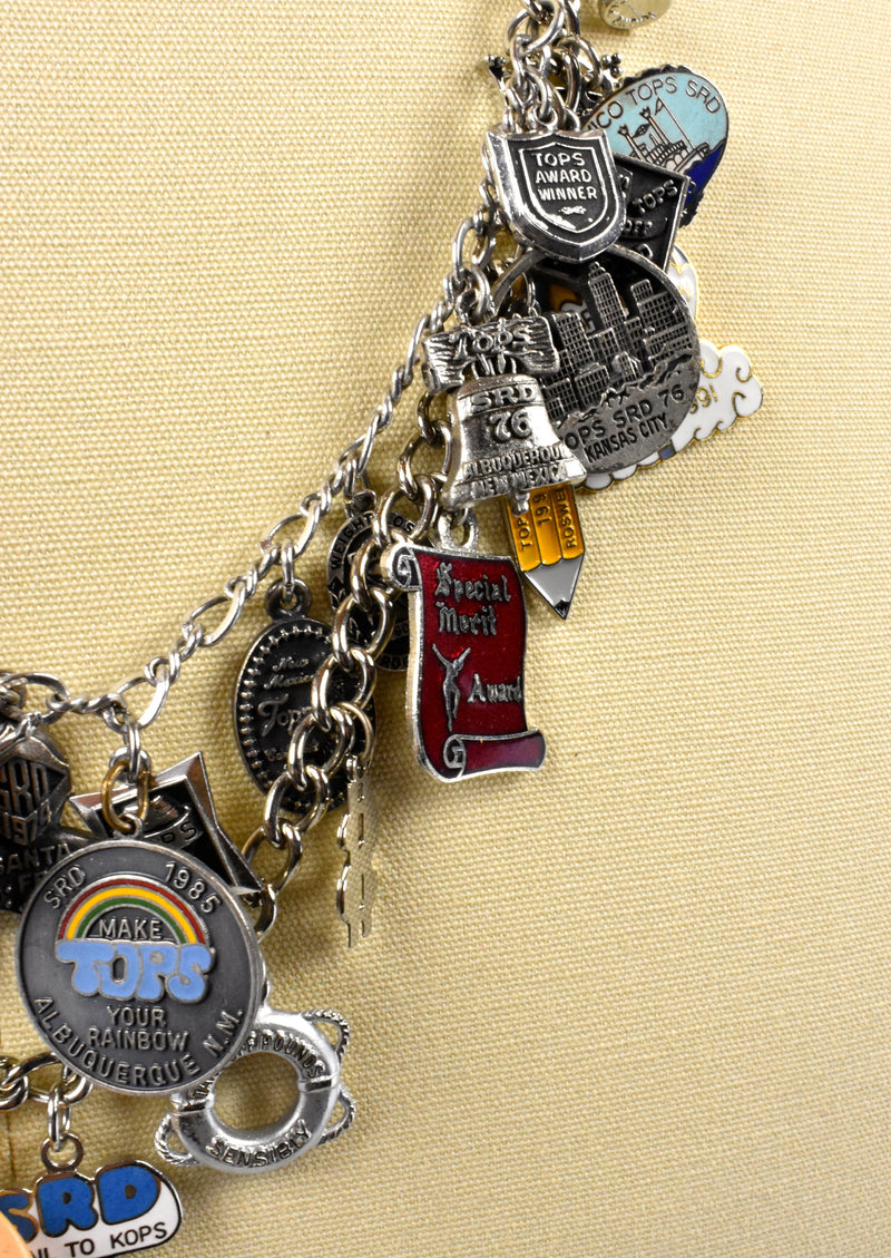 1980's-1990's TOPS Large Collection Charm Necklace