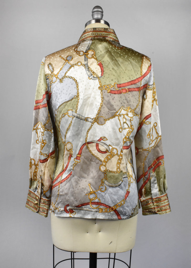 1990's Talbots Silk Baroque Blouse