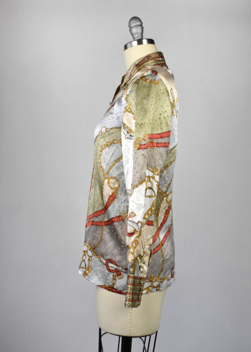 1990's Talbots Silk Baroque Blouse