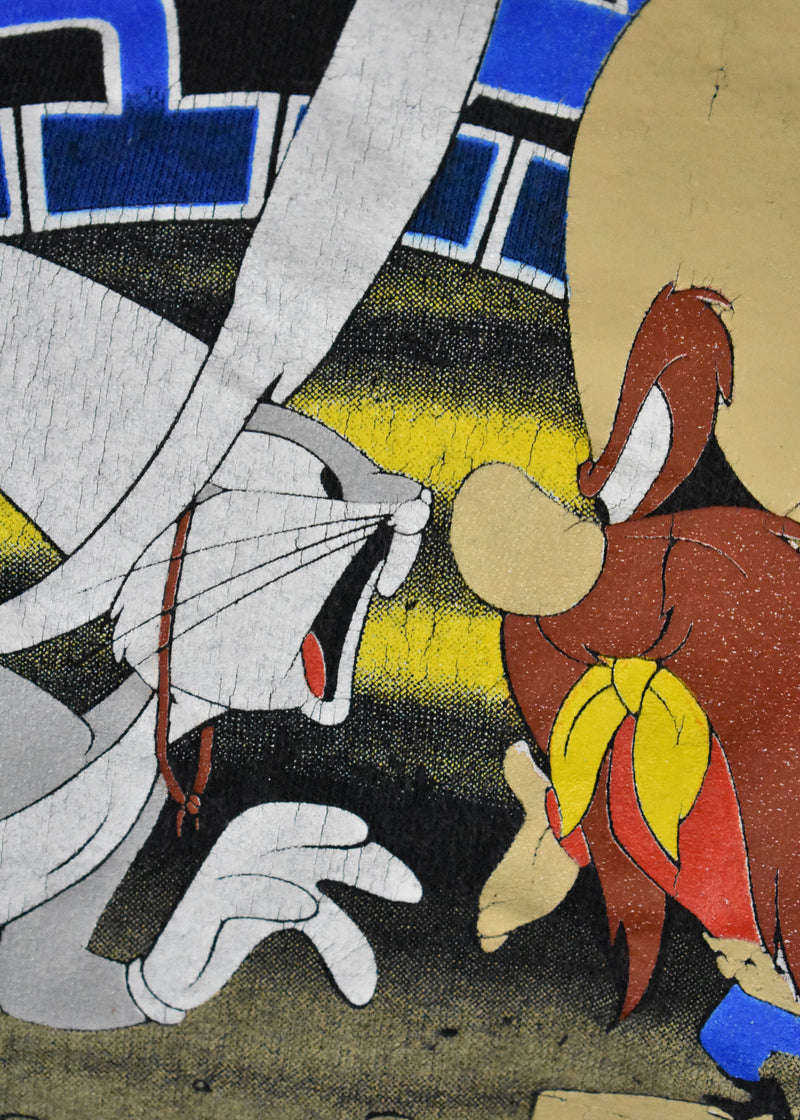 Vintage 1990's Harley Davidson Bugs Bunny and Yosemite Sam "Draw" Sweatshirt