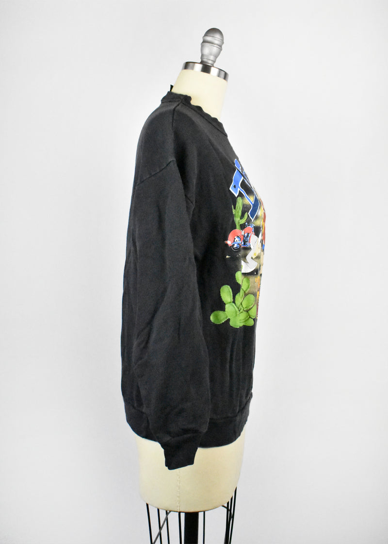 1990's Harley Davidson Bugs Bunny and Yosemite Sam "Draw" Sweatshirt