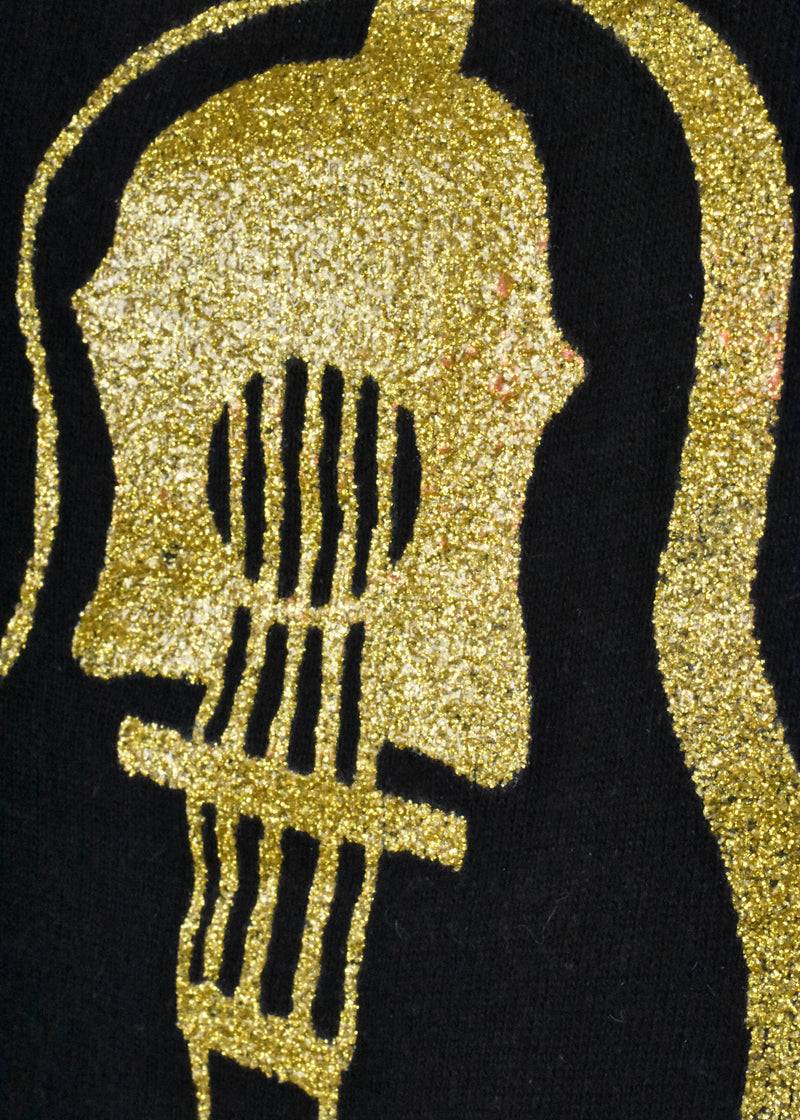 Shawn Phillips Gold Glitter Guitar T-Shirt - The Music Never Stops