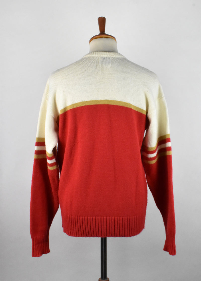 1980's San Francisco 49ers Cliff Engle Sweater, Made in the USA