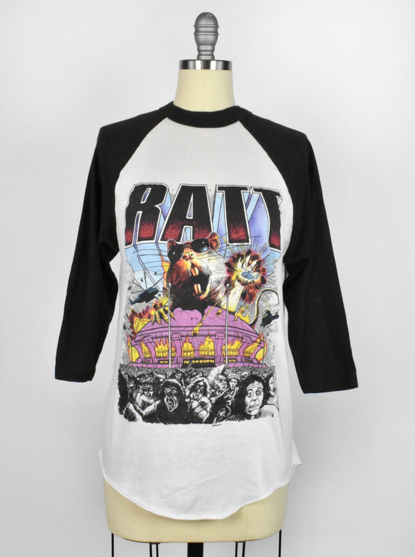 Ratt 1985-86 Ratt Patrol Tour Raglan Sleeve T-Shirt