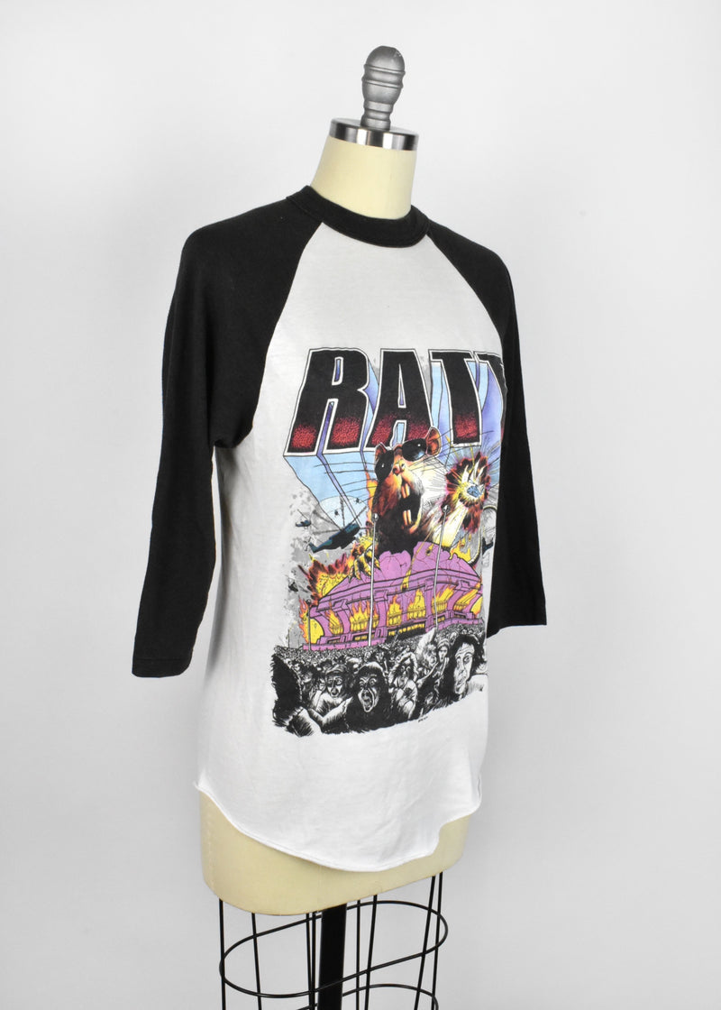 Vintage Ratt 1985-86 Ratt Patrol Tour Raglan Sleeve T-Shirt