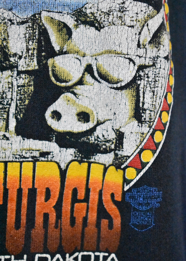 Vintage 1990 Harley Davidson Mount Rushmore Black Hills Rally Sturgis Sweatshirt