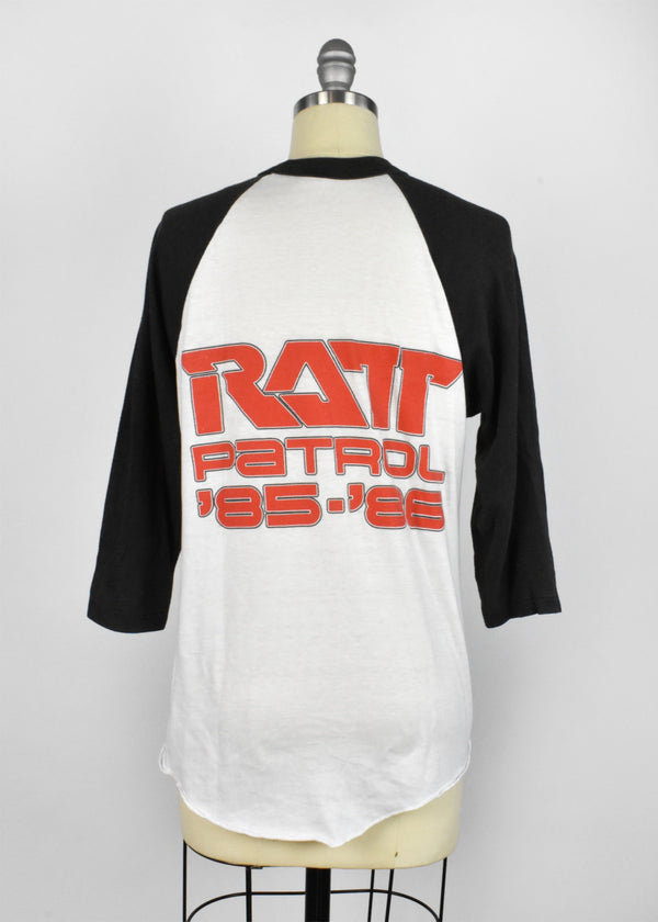 Vintage Ratt 1985-86 Ratt Patrol Tour Raglan Sleeve T-Shirt