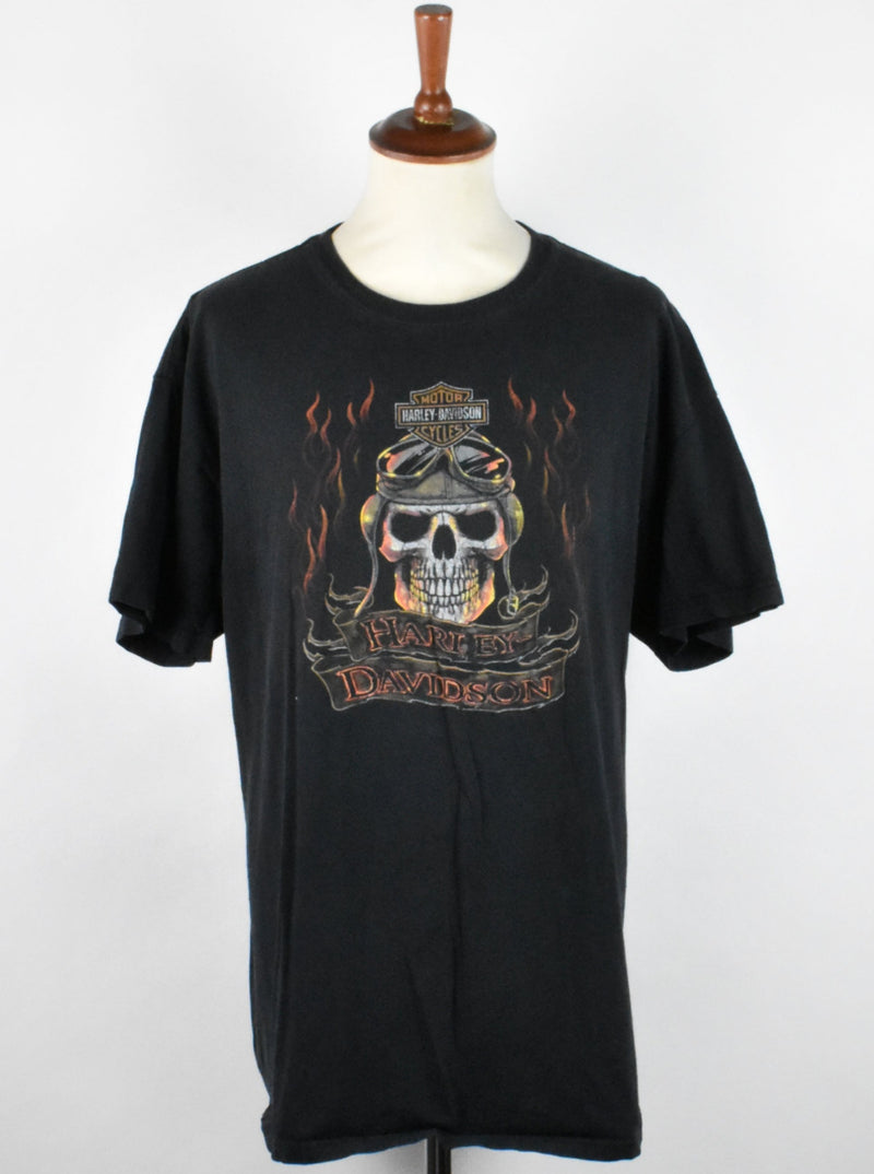 Vintage Skull Biker T-shirt by Harley Davidson, 2XL