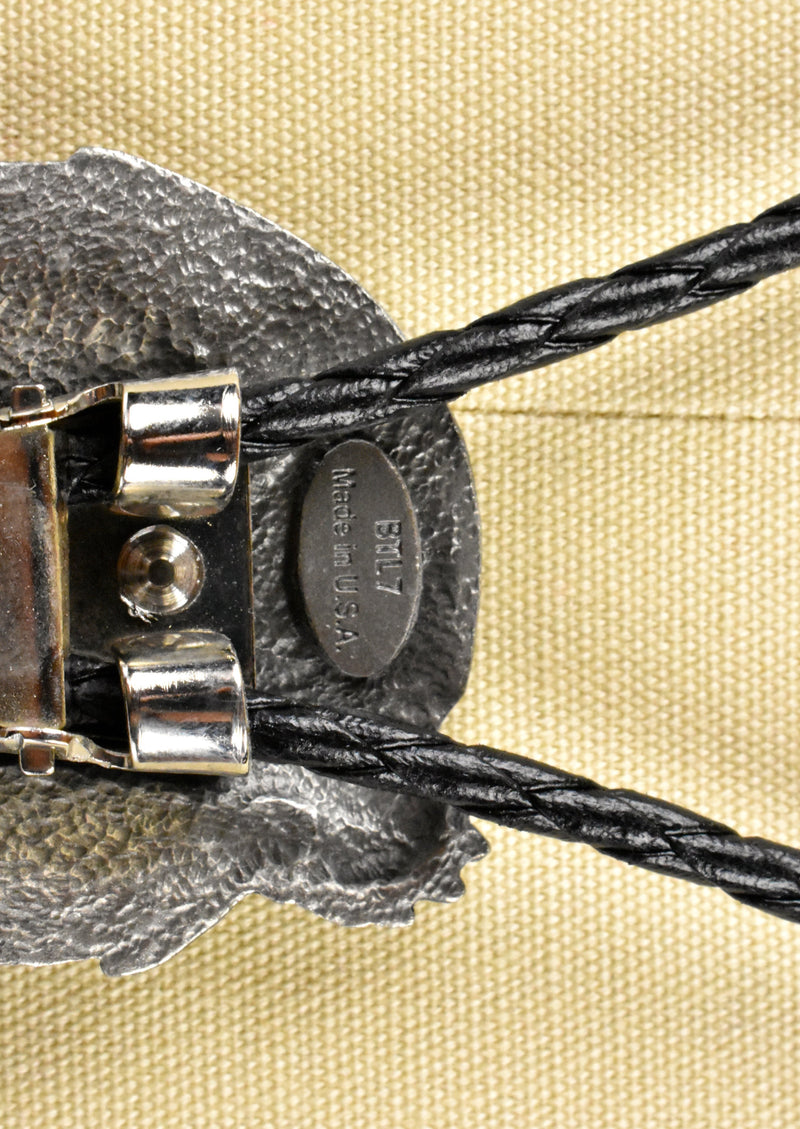 1995 Soaring Eagle and Buffalo Nickel Bolo Tie by Siskiyou Buckle Company, Made in the USA