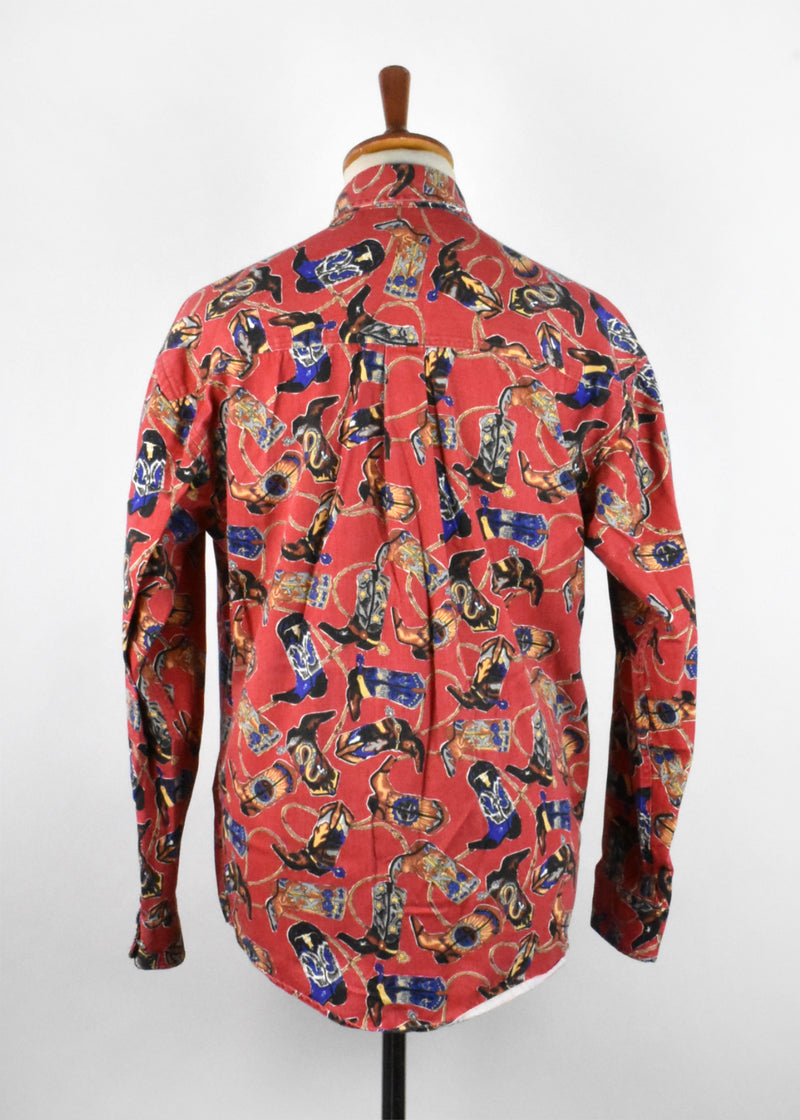 Cowboy Boot All Around Print Shirt by Mareh, Made in the USA