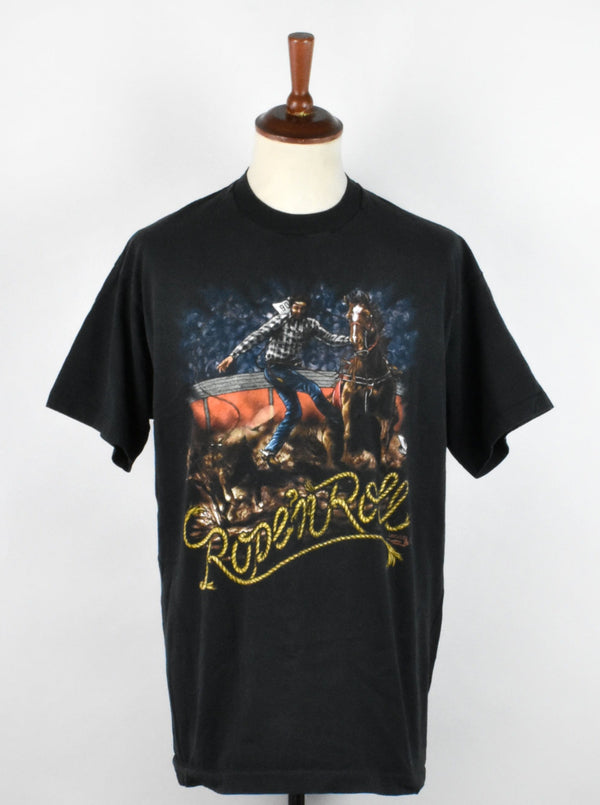 Vintage "Rope and Roll" Cowboy Rodeo T-Shirt, Made in the USA