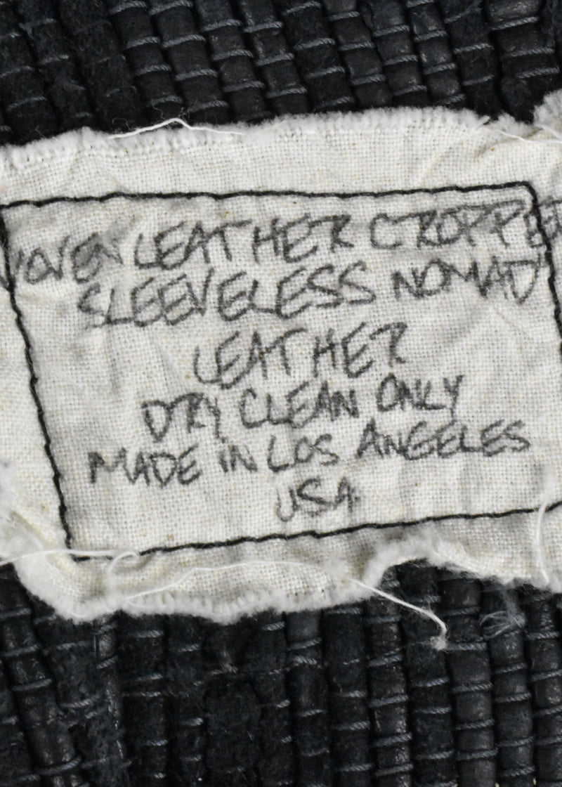 Greg Lauren Woven Leather Nomad Vest, Made in Los Angelas, California