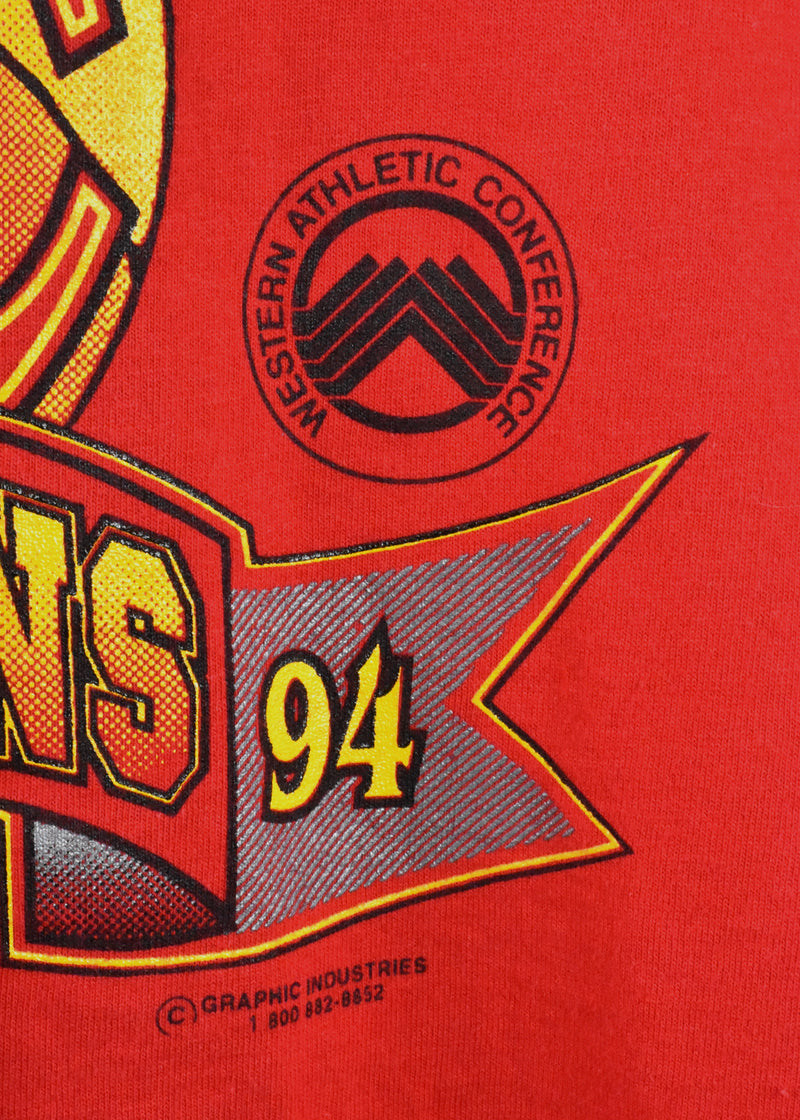 Vintage 1994 University of New Mexico Lobos Basketball T-Shirt WAC Champs