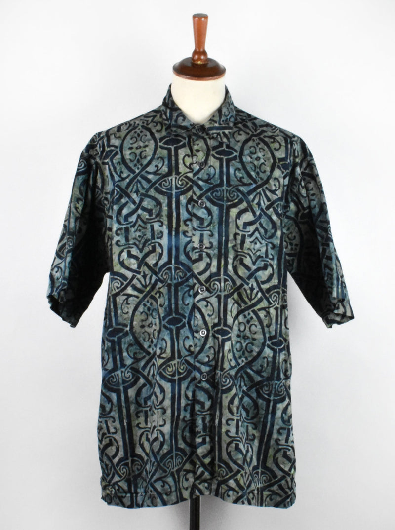 Totally Wild Men's Batik Short Sleeve Shirt