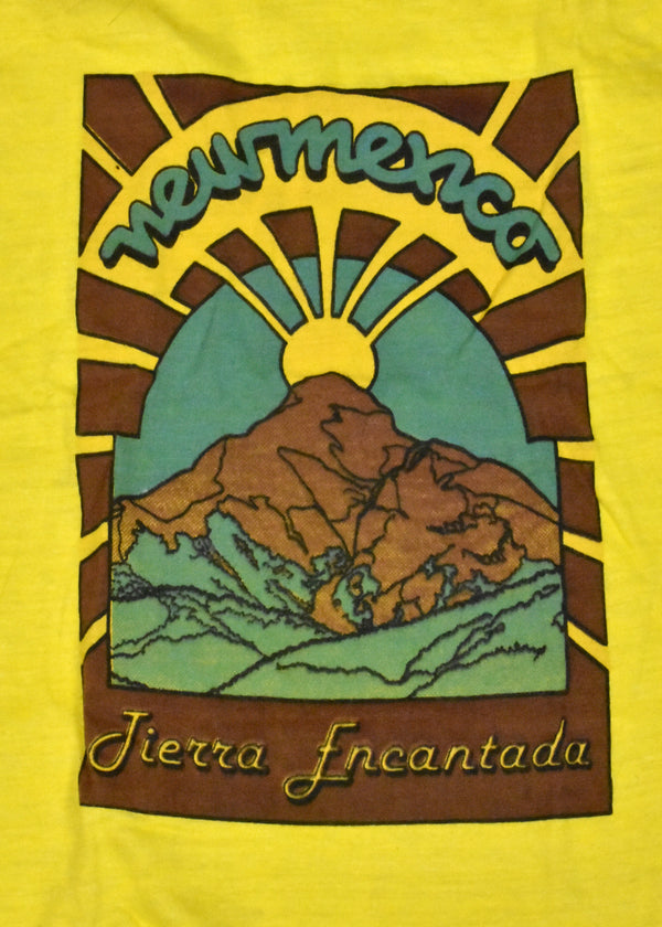 Vintage 70's-80's Kids Yellow New Mexico Tierra Encantada T-Shirt