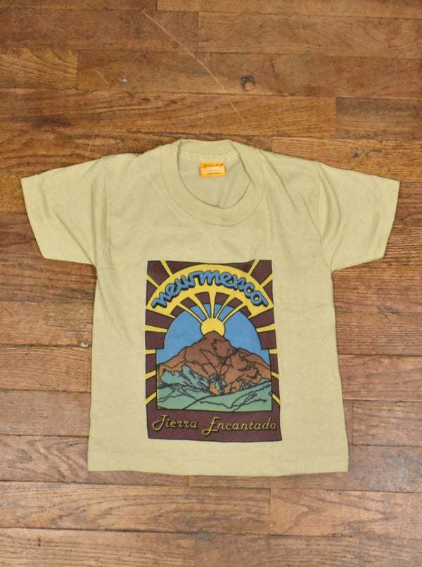 Vintage 70's - 80's Kids Tan New Mexico Tierra Encantada T-Shirt